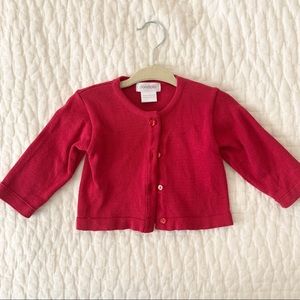 Dondolo red baby cardigan - size 6M